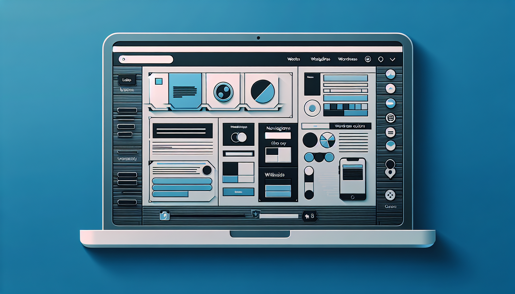 WordPress website with interactive scroll over elements