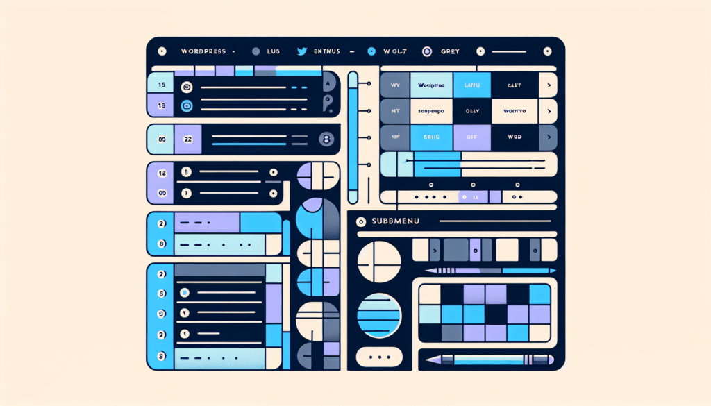 WordPress admin menu with separators