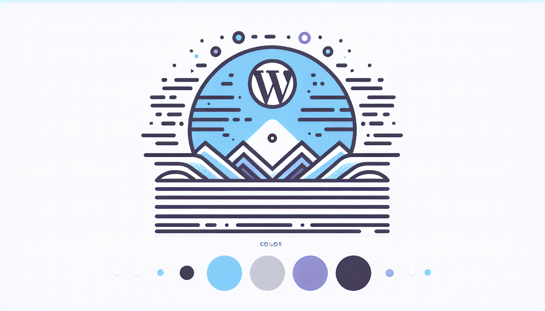 WordPress header with two lines of text example